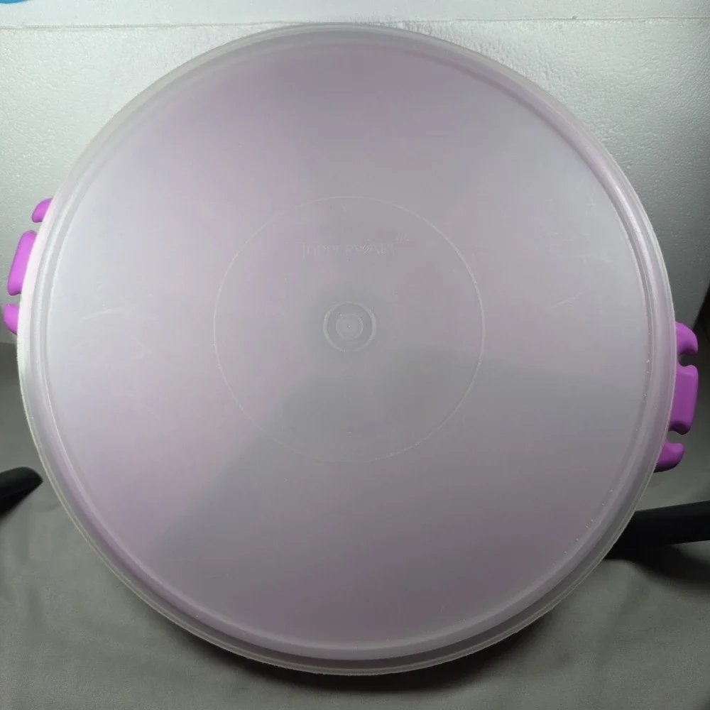 Vintage Purple Tupperware Large  Divided Serving Tray-Tacos, Veggies, Condiments